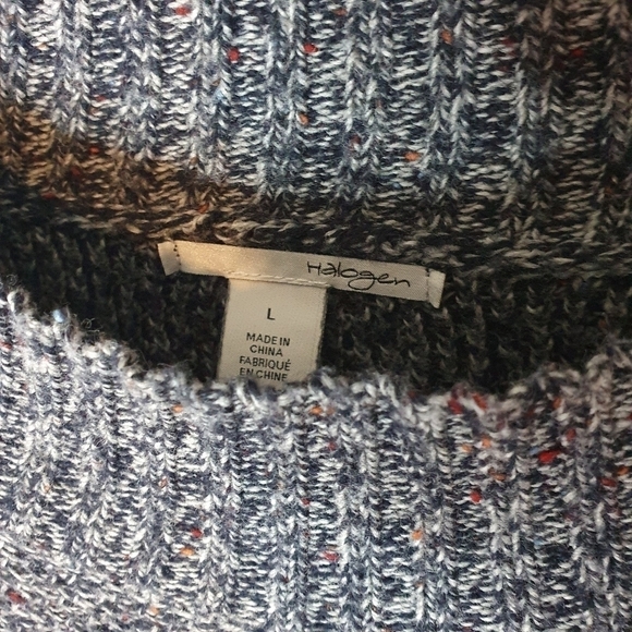 Halogen Mock Neck Knit Sweater with Pocket Size L - Picture 3 of 8